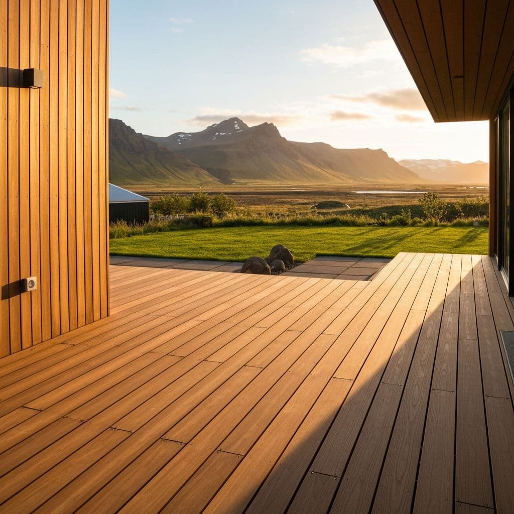 Fallegur pallur úr viðarplasti